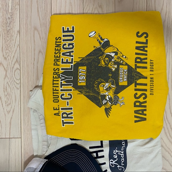 American Eagle and Aeropostale Varsity Style Tee Shirt - Picture 2 of 2